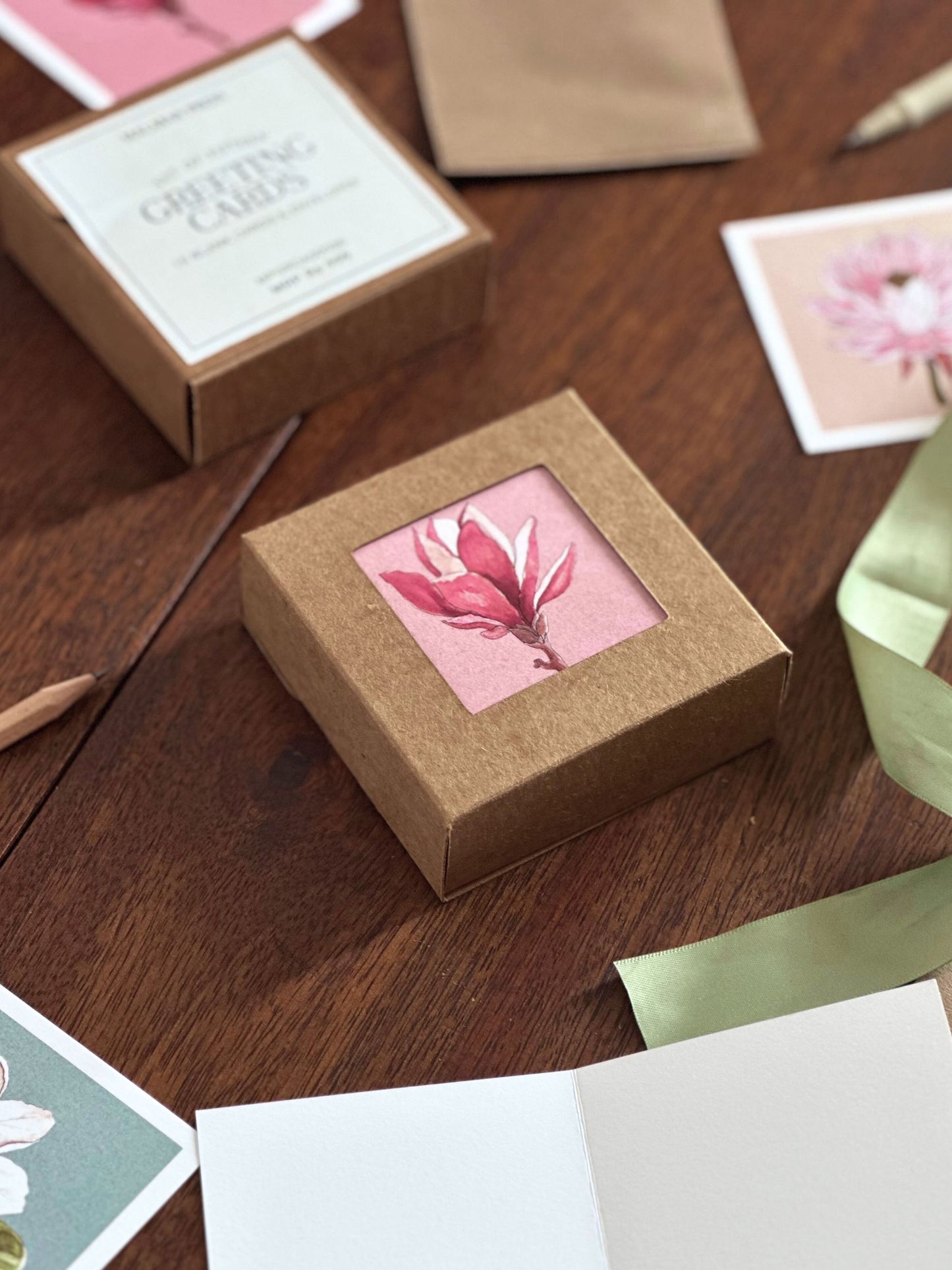 Set of Fifteen Greeting Cards: Florals