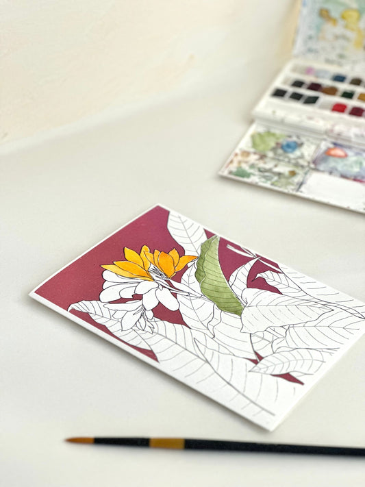Botanical Watercolor Greeting Card