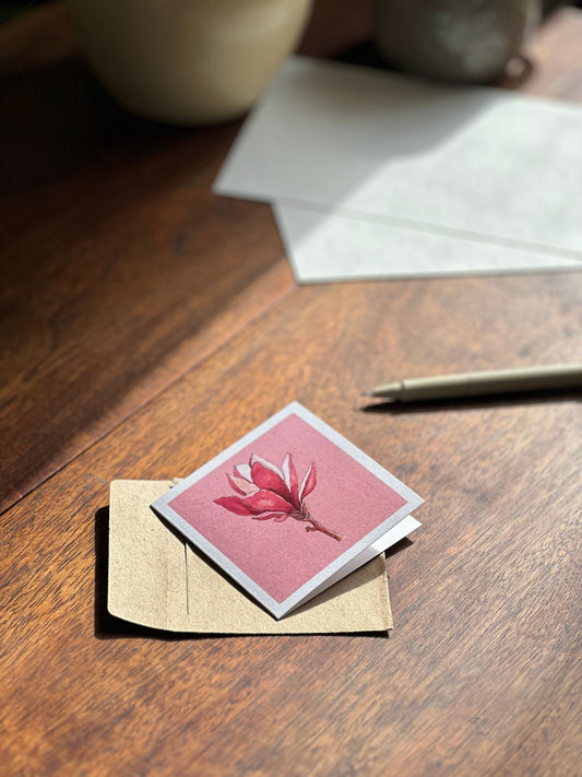 Set of Four Greeting Cards: Florals