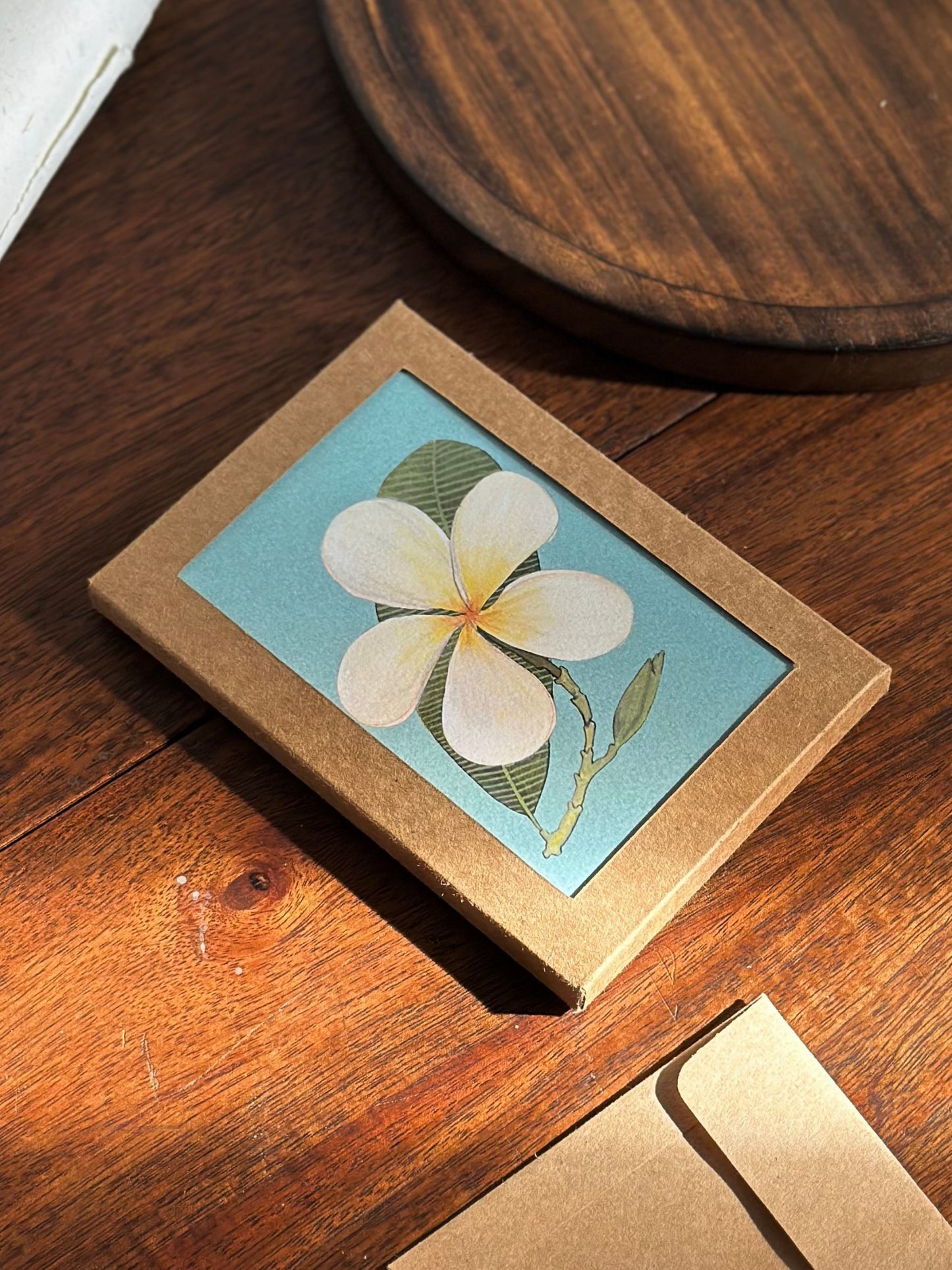 Set of 8 Floral Notecards: Plumeria and Pansy