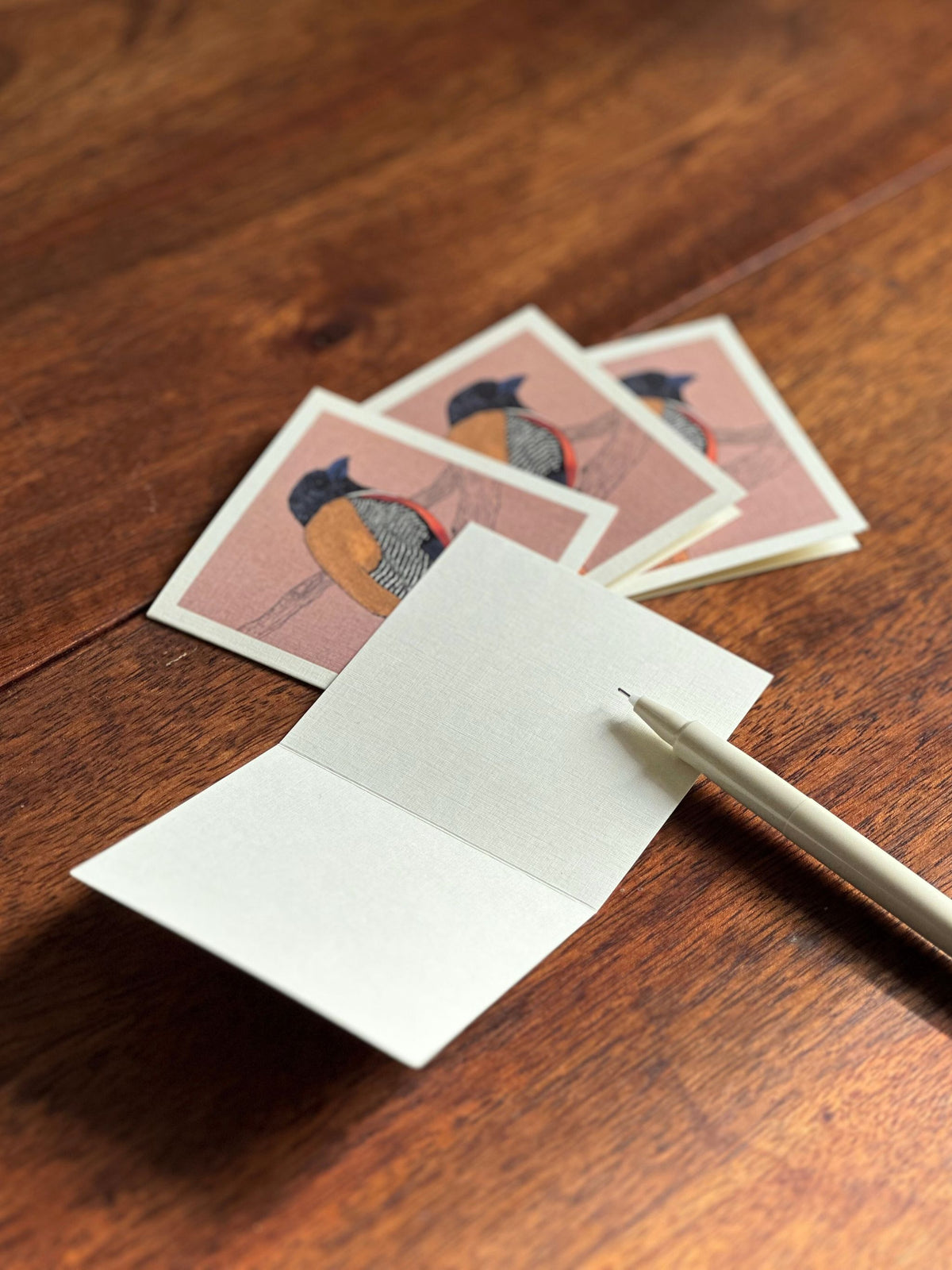 Set of Four Greeting Cards: Wildlife (Malabar Trogon)