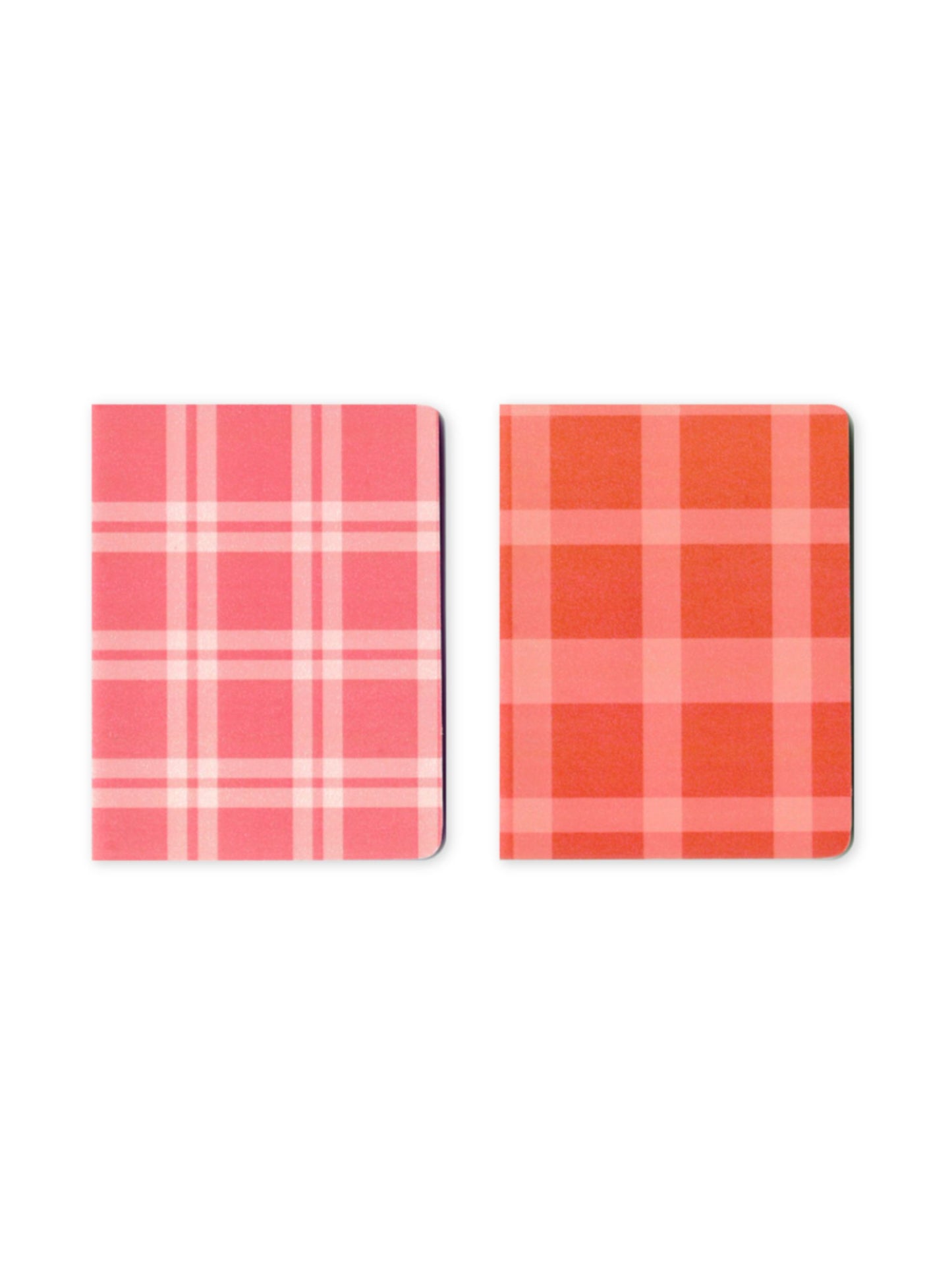 Set of 2 Red Madras Check Pocket Notebooks