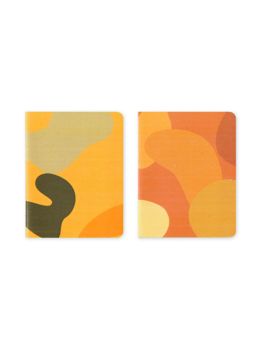 Set of 2 Yellow Camouflage Pocket Notebooks