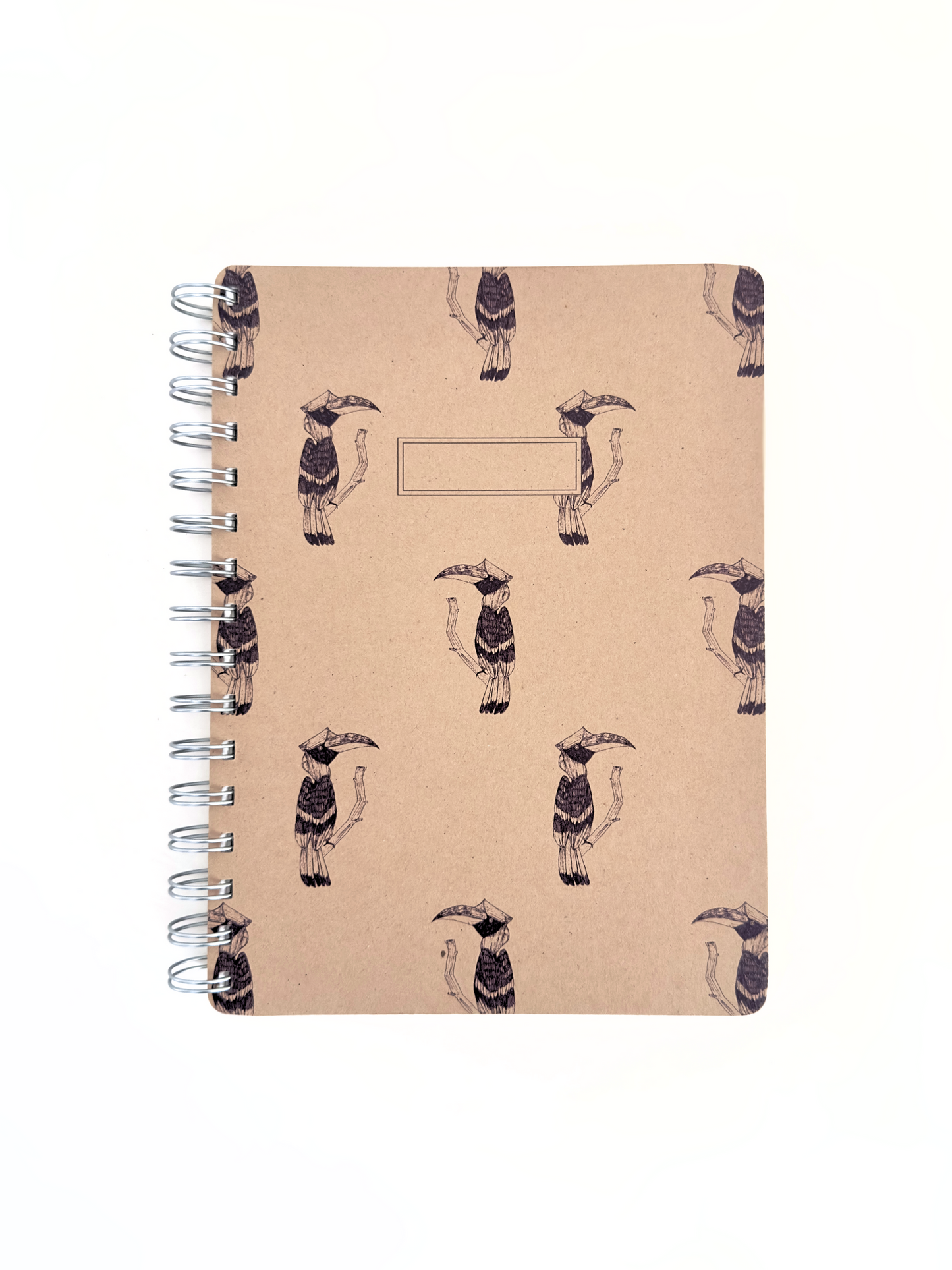 Large Wiro Notebook: Great Indian Hornbill
