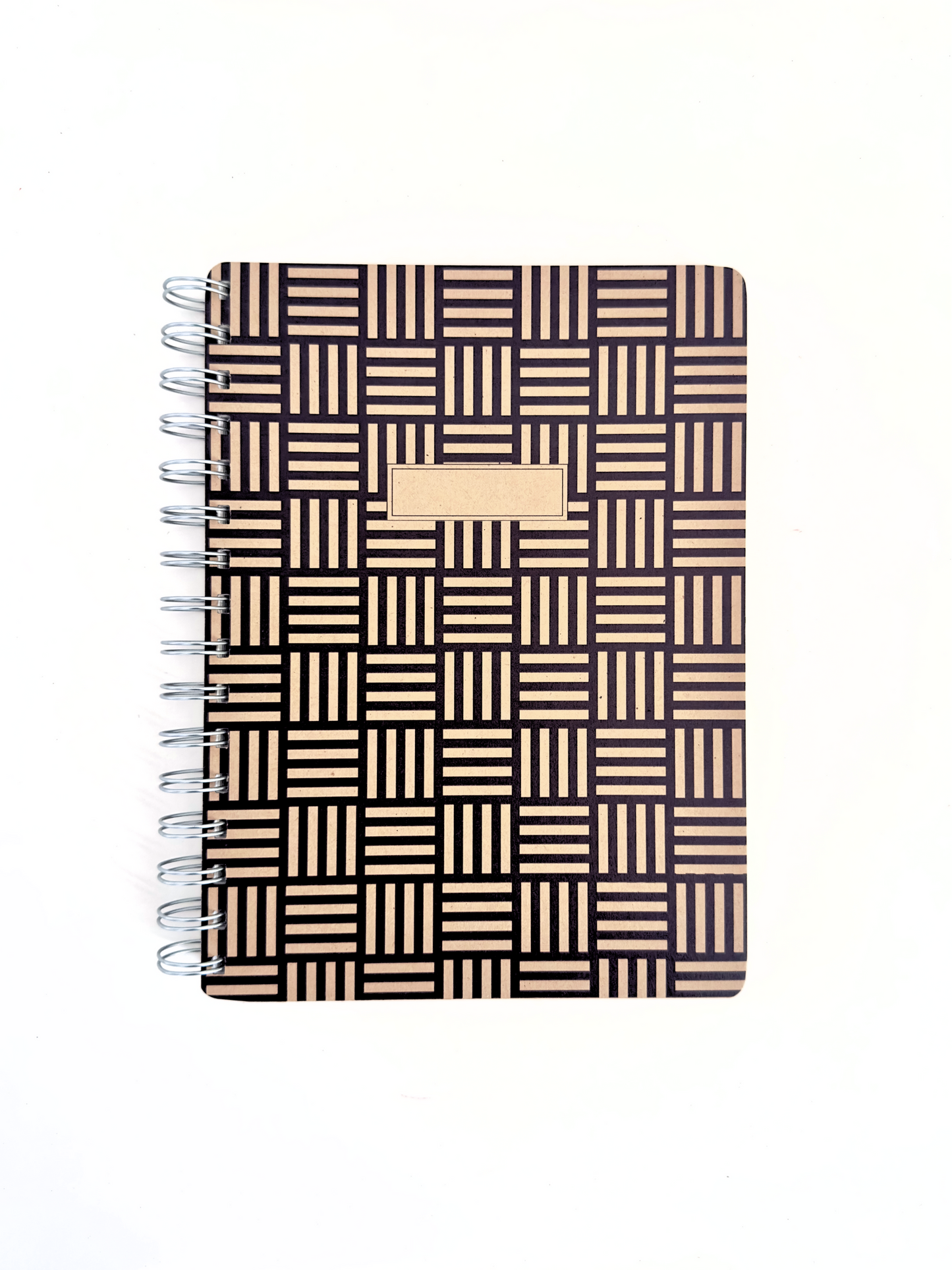 LARGE WIRO NOTEBOOK: WOODBLOCK PATTERN