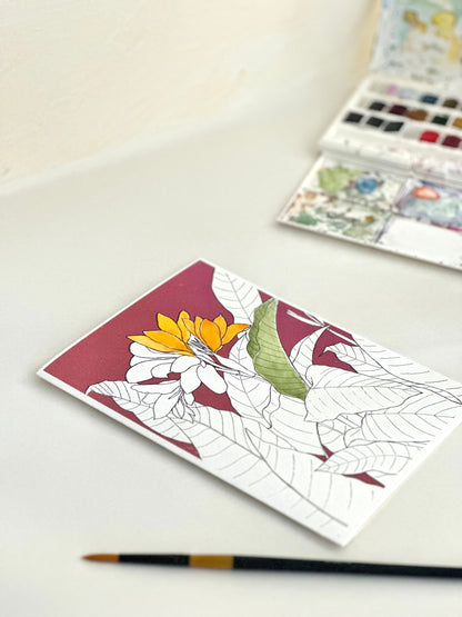 BOTANICAL WATERCOLOR GREETING CARD