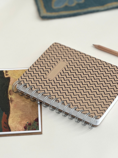 MINI WIRO NOTEBOOK: WOODBLOCK PATTERN