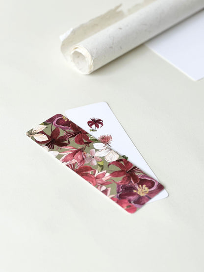 SET OF 2 BOOKMARKS: FLORAL