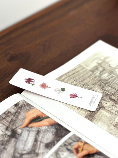 SET OF 2 BOOKMARKS: FLORAL