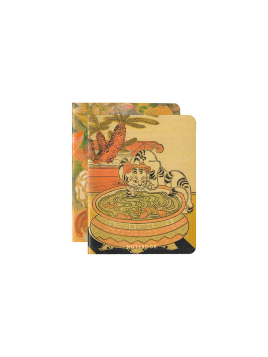 Set of 2 Cat Art Pocket Notebooks