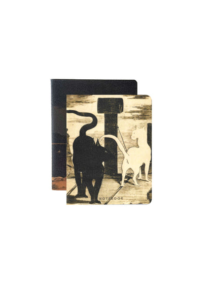 Pocket Notebooks of Cat and Sea Art: Set of 2