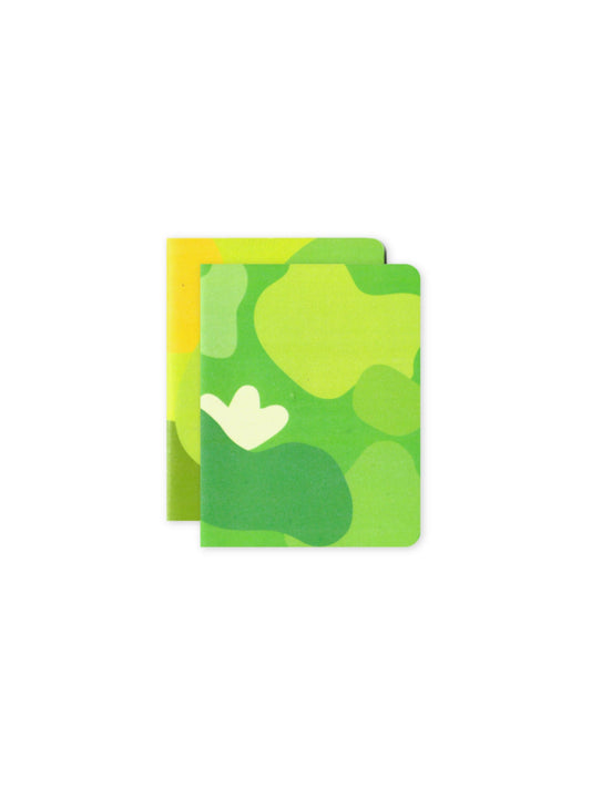 Set of 2 Green Camouflage Pocket Notebooks