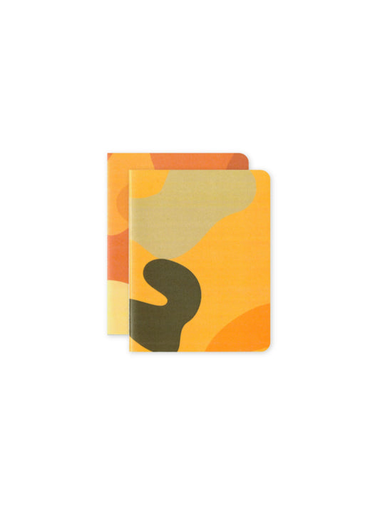 Set of 2 Yellow Camouflage Pocket Notebooks