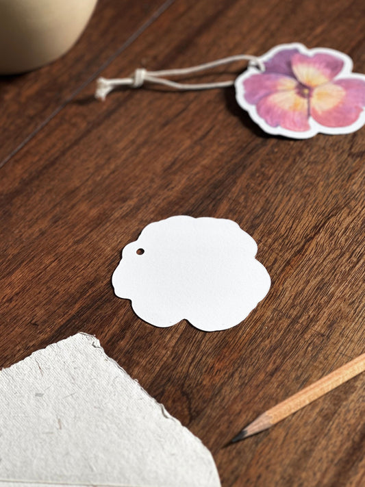 Set of 6 Floral Gift Tags: Pansies